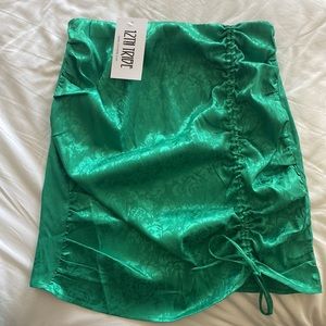 ST. BARTHS EMERALD JACQUARD MINI SKIRT